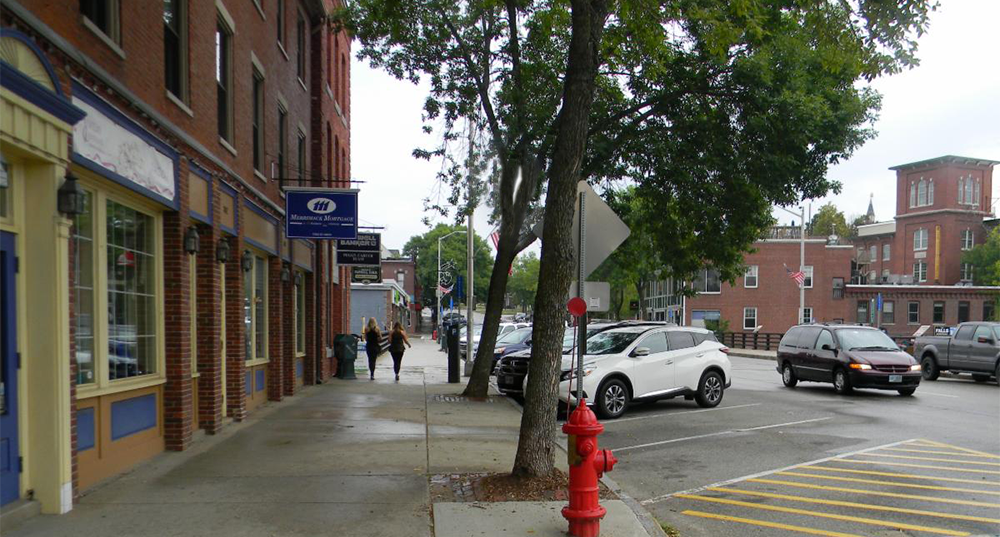 Streets trees along Central Avenue is downtown Dover