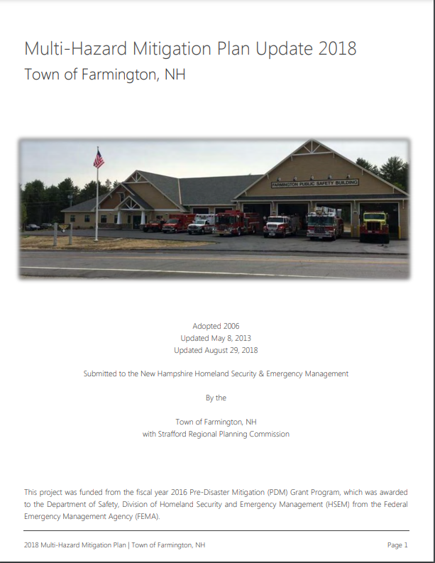 Cover of Hazard Mitigation Plan - Farmington 2018