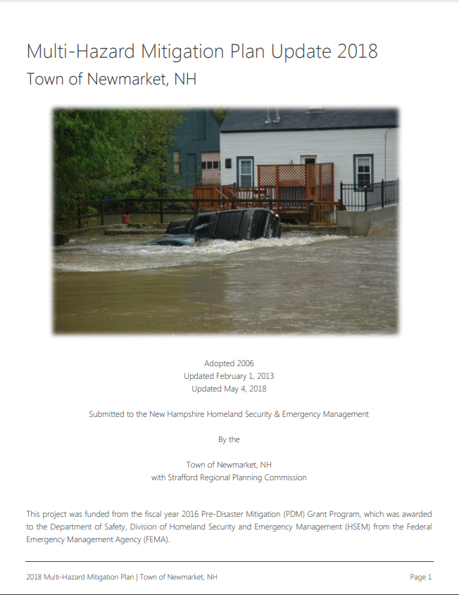 Cover of Hazard Mitigation Plan - Newmarket 2018
