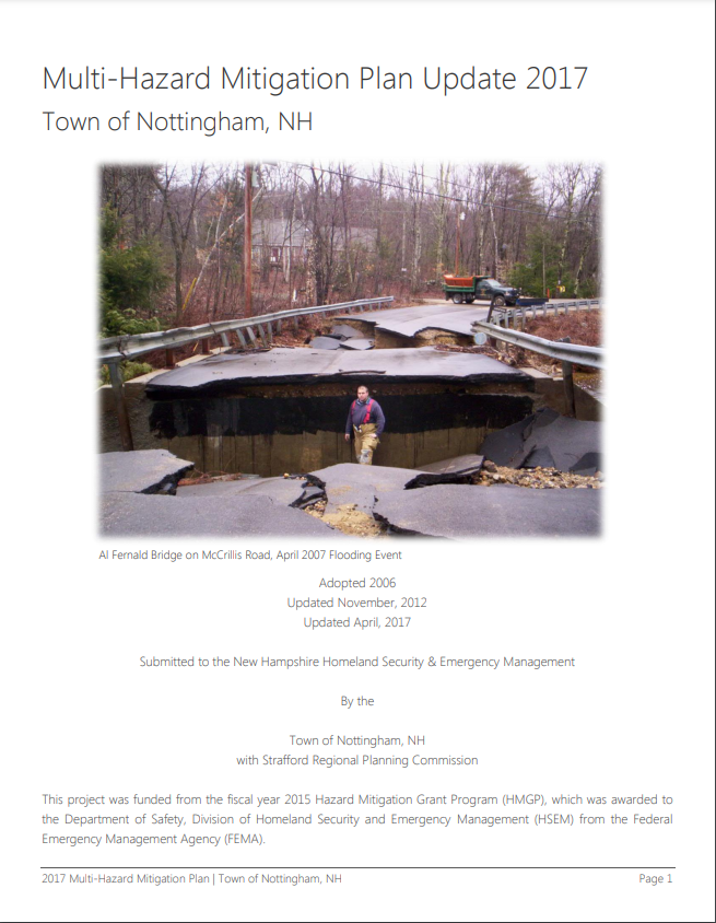 Cover of Hazard Mitigation Plan - Nottingham 2017