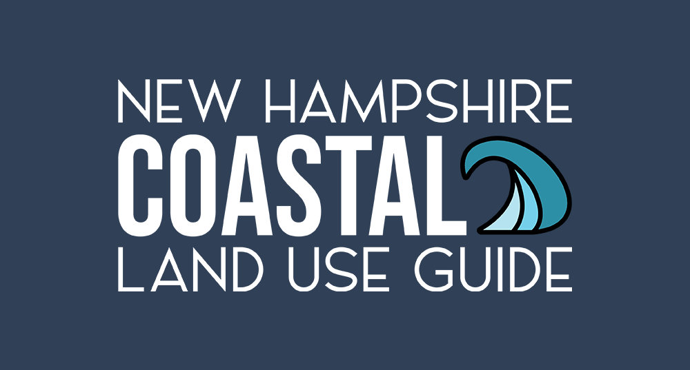 The logo for the New Hampshire Coastal Innovative Land Use Guide which features a crashing wave