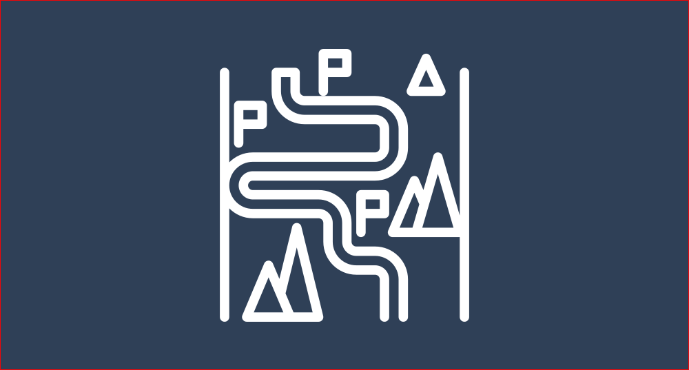 Graphic of a trail map