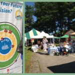 Up-close shot of the interactive outreach display for Granite State Future at the Northwood Beanhole Bash