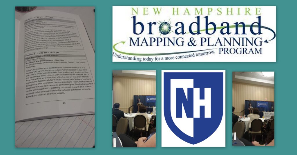 Stitch of UNH and NH Broadband program logos