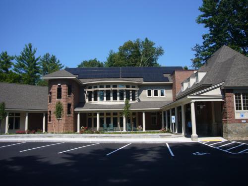 Durham Library from the front parking lot