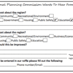 Survey card used in Public Outreach efforts.