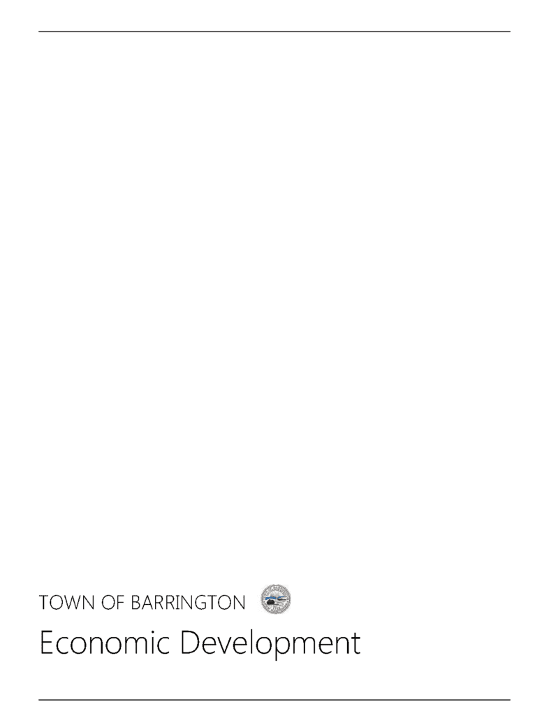 Cover of Barrington's 2018 Economic Development Chapter