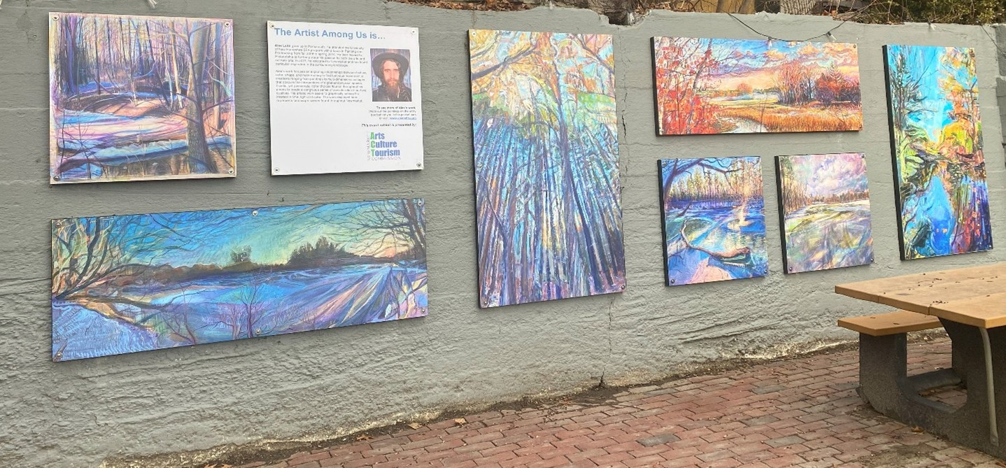 An art gallery wall