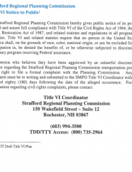 Cover of SRPC Title VI Complaint Form and Instructions