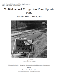 Cover of the New Durham 2022 Hazard Mitigation Plan