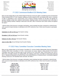 Cover of Meeting Dates FY 2022